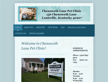 Tablet Screenshot of chenowethlanepetclinic.com